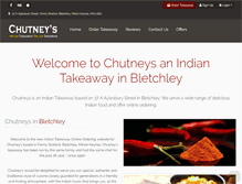 Tablet Screenshot of chutneys-indian.co.uk